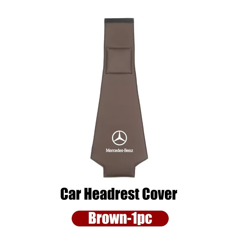 Mercedes Benz Leather Headrest Protective Cover