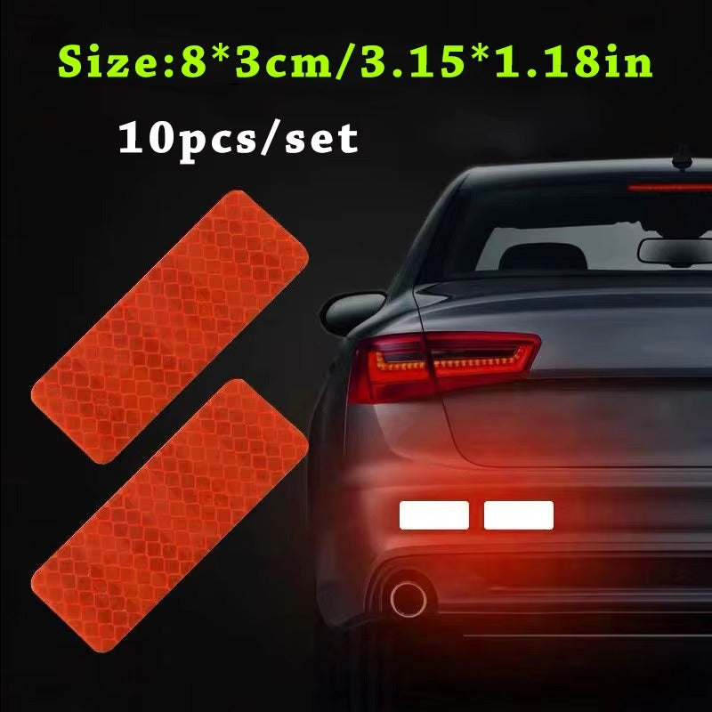 10Pcs Car Reflective Safety Stickers