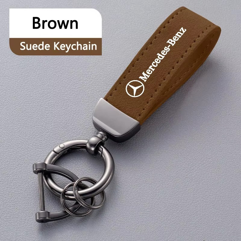 Mercedes Benz Leather Keychain Keyring