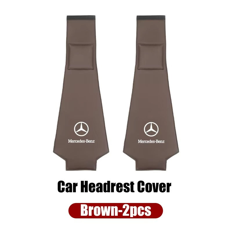 Mercedes Benz Leather Headrest Protective Cover