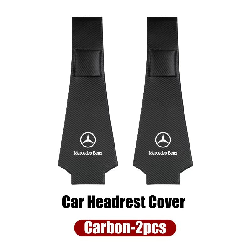 Mercedes Benz Leather Headrest Protective Cover