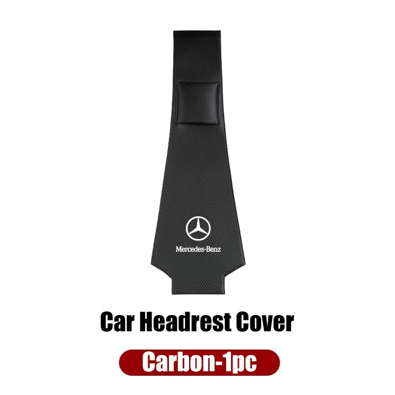 Mercedes Benz Leather Headrest Protective Cover