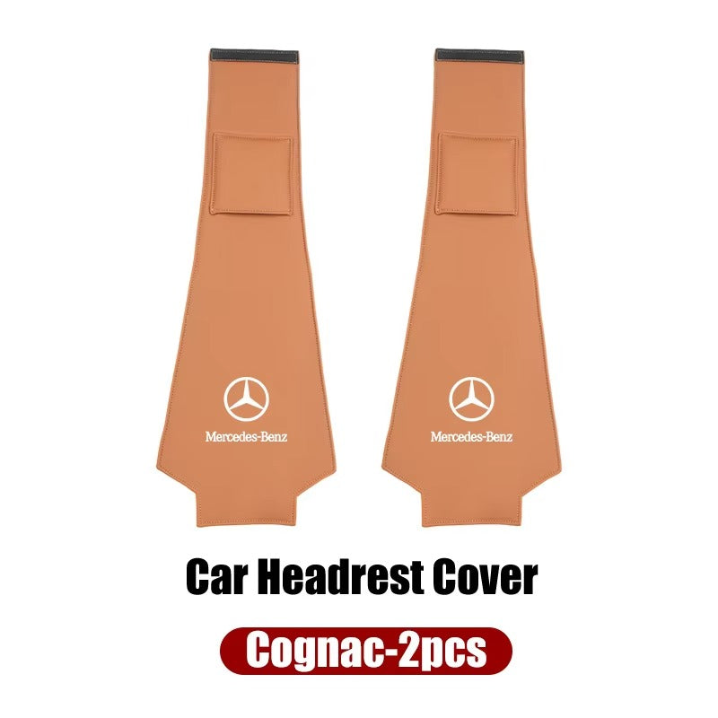 Mercedes Benz Leather Headrest Protective Cover