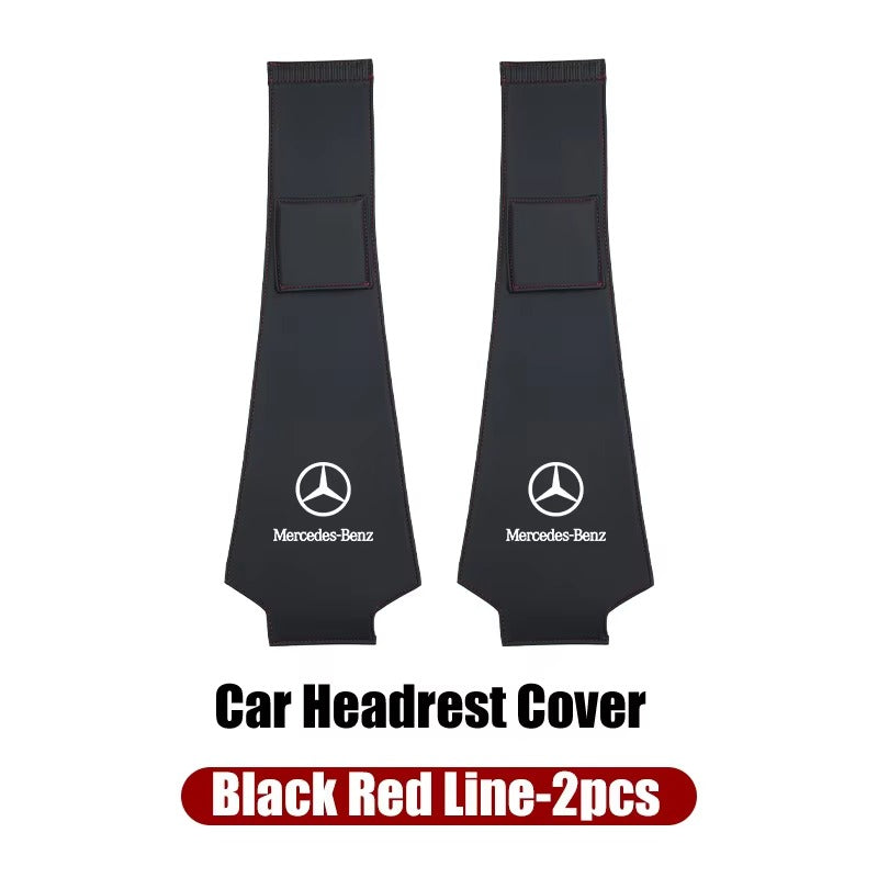 Mercedes Benz Leather Headrest Protective Cover