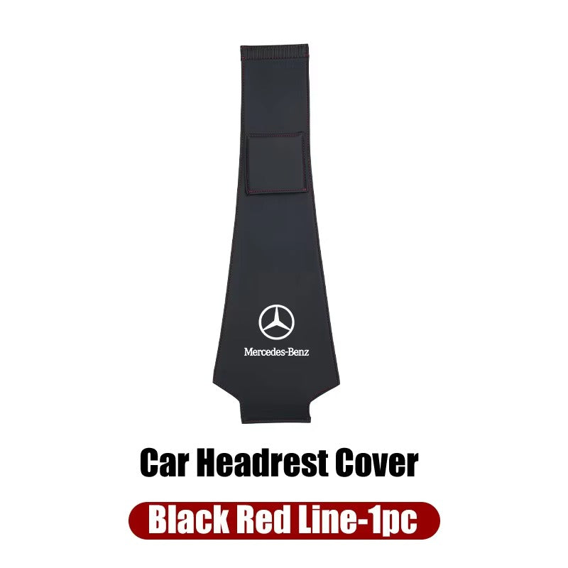 Mercedes Benz Leather Headrest Protective Cover