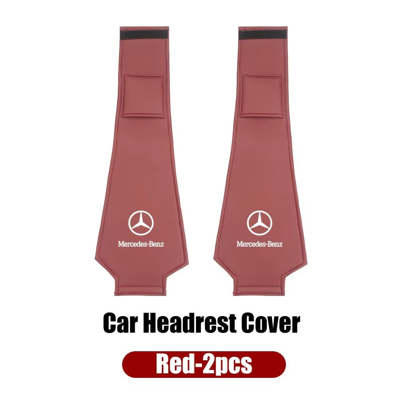 Mercedes Benz Leather Headrest Protective Cover