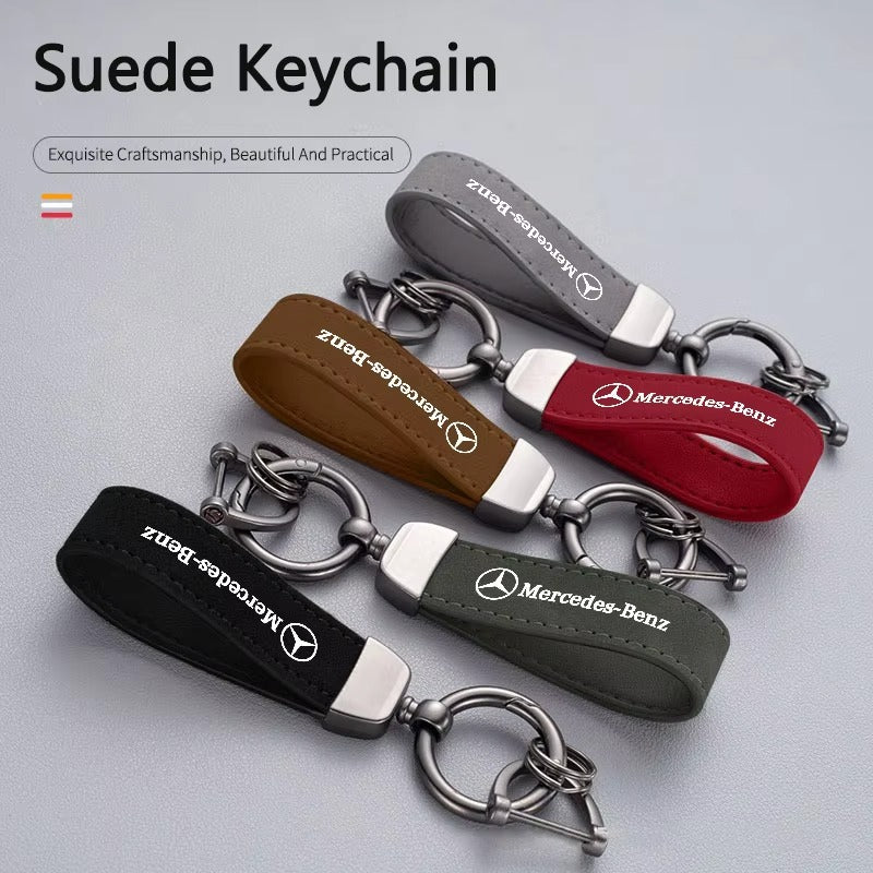 Mercedes Benz Leather Keychain Keyring