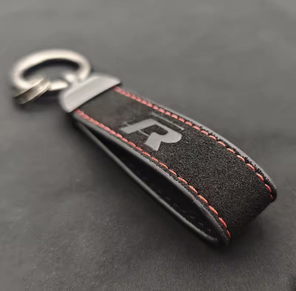 R line Alcantara Keyring