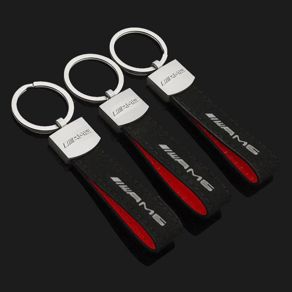 Mercedes Benz AMG Leather Keychain Ring