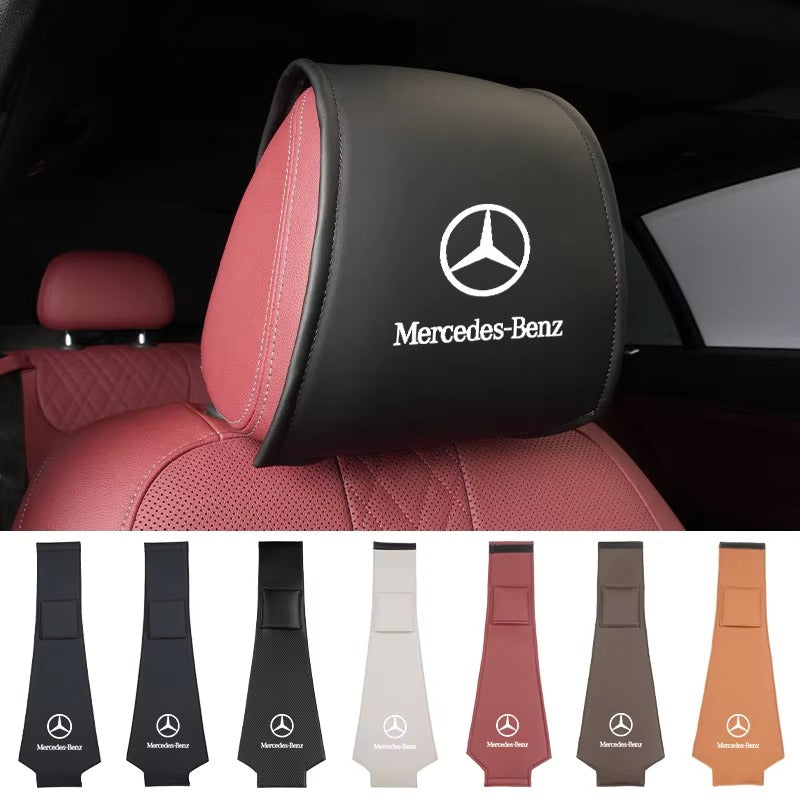 Mercedes Benz Leather Headrest Protective Cover