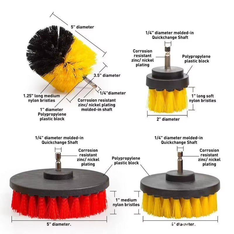 Electric Drill Cleaning Scrubber Brushes