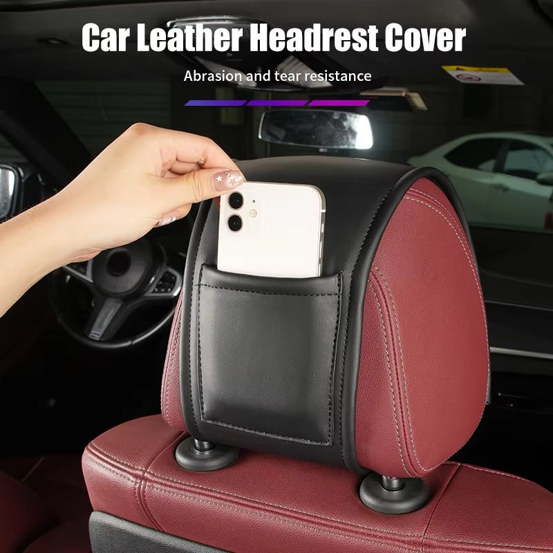 Mercedes Benz Leather Headrest Protective Cover