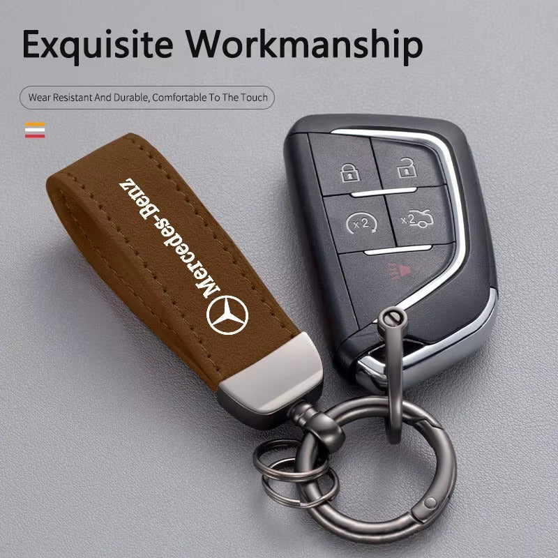 Mercedes Benz Leather Keychain Keyring