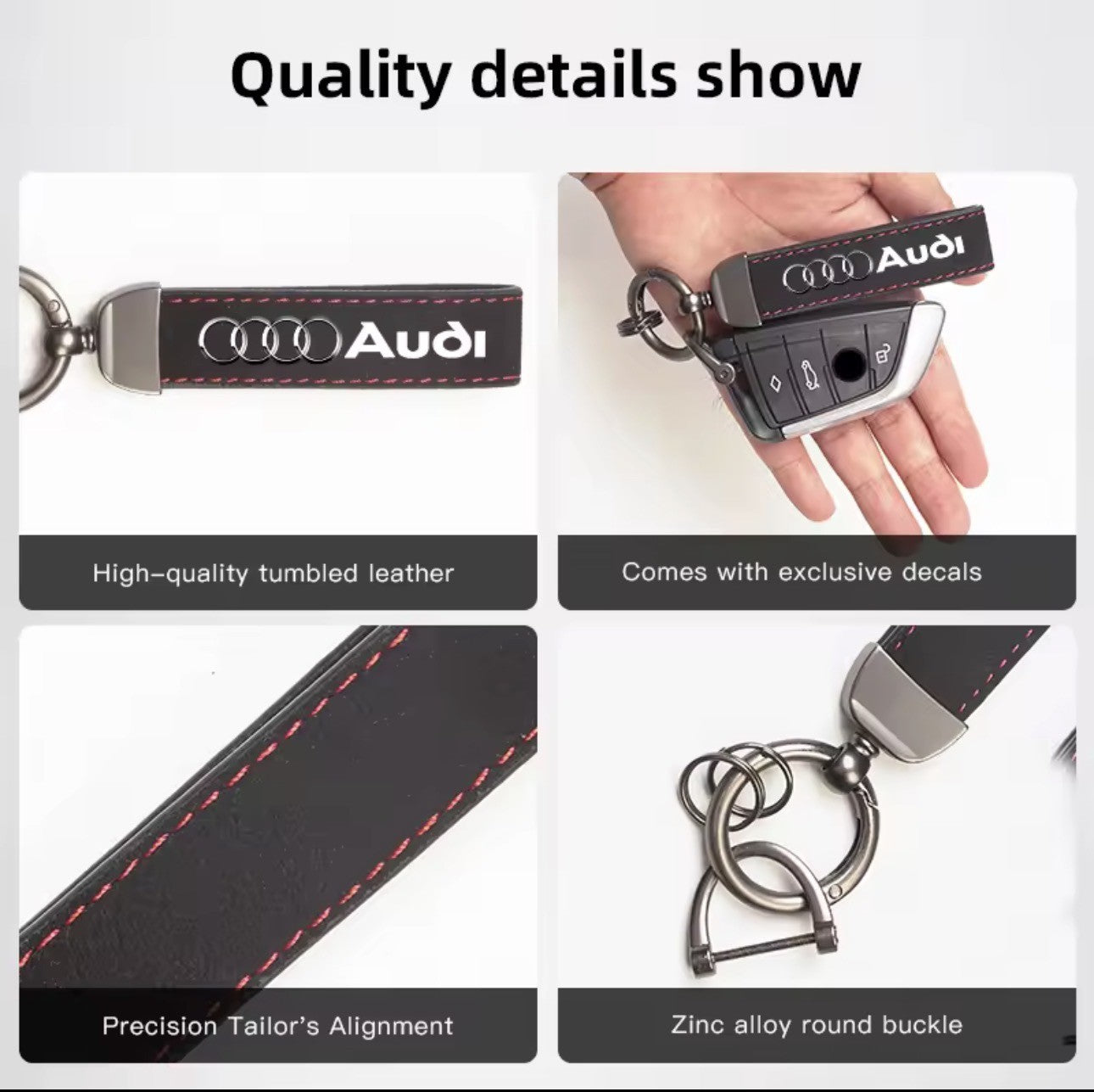 Audi Alcantara Keyring w/ Flathead screwdriver