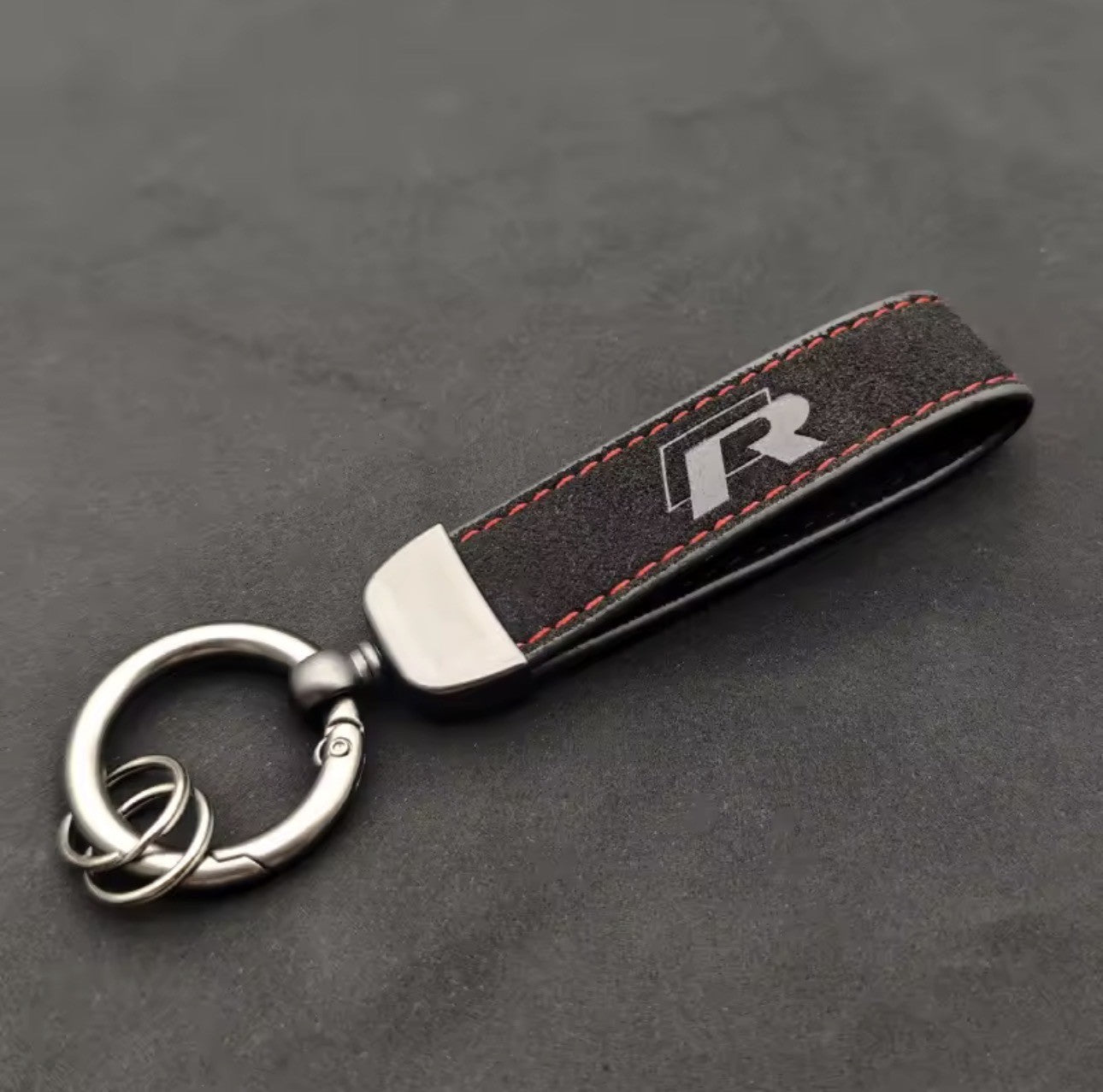 R line Alcantara Keyring