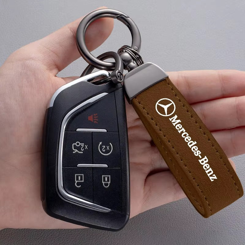 Mercedes Benz Leather Keychain Keyring