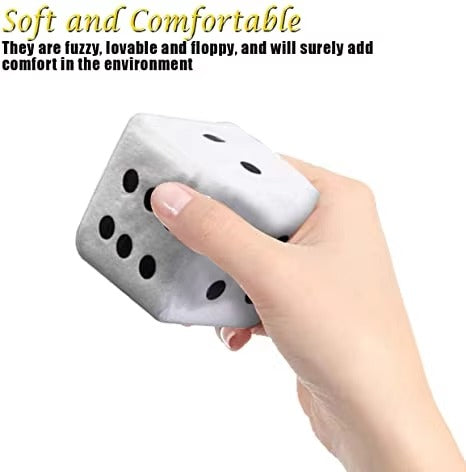 2PCS Plush Velvet Car Dice Pendant