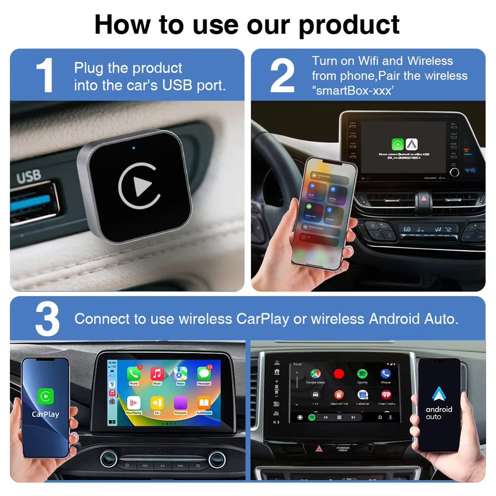 2-in-1 Wireless CarPlay Adapter