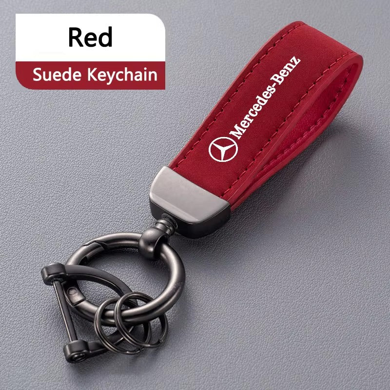 Mercedes Benz Leather Keychain Keyring