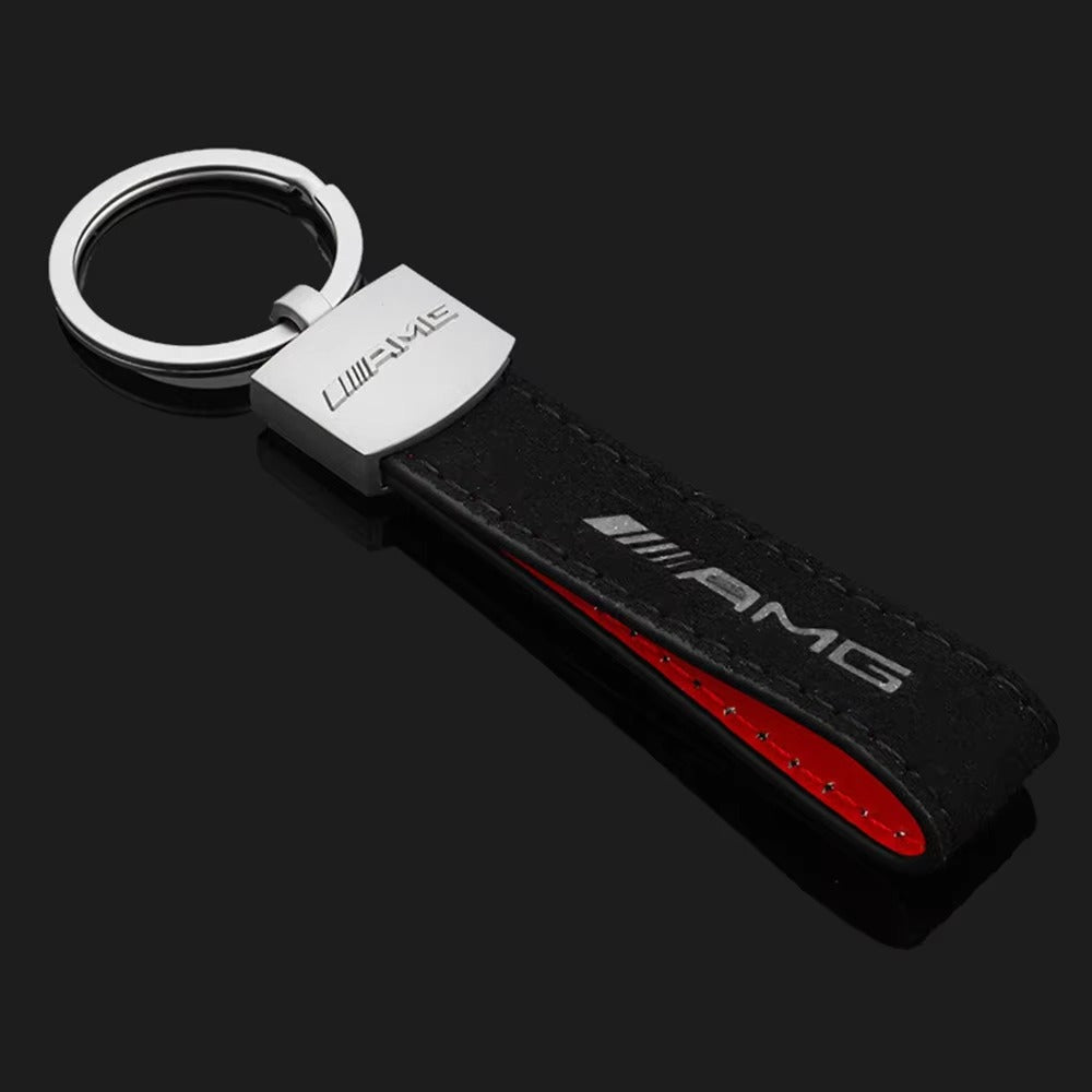 Mercedes Benz AMG Leather Keychain Ring