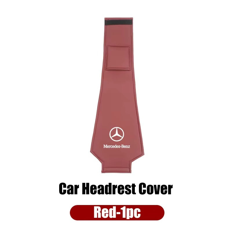 Mercedes Benz Leather Headrest Protective Cover