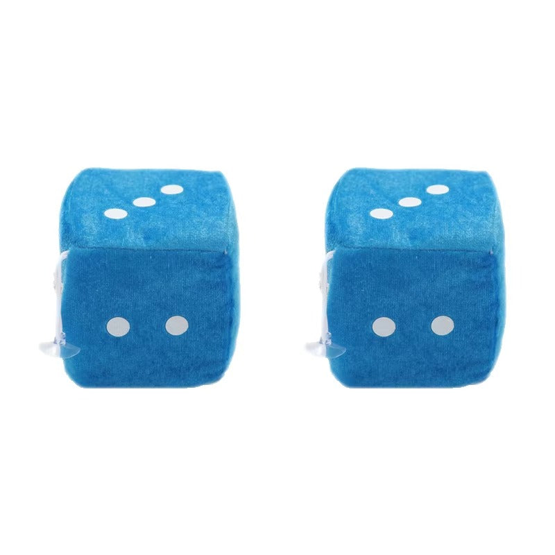 2PCS Plush Velvet Car Dice Pendant