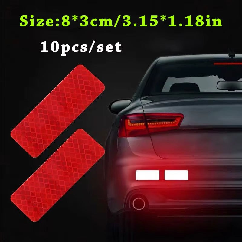 10Pcs Car Reflective Safety Stickers