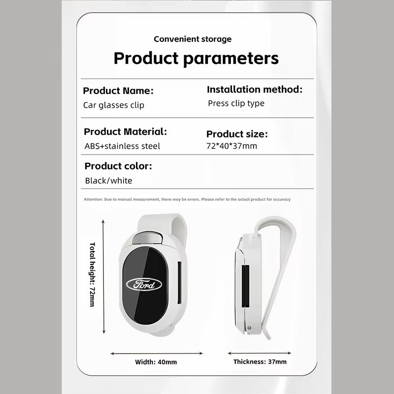 Ford Car Sunglasses Visor Clip