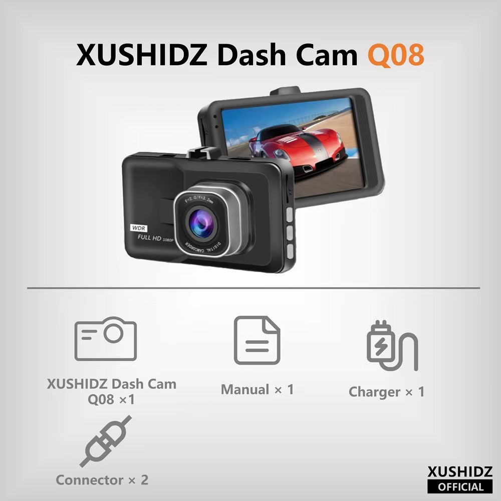 XUSHIDZ 1080P HD Car Dashcam