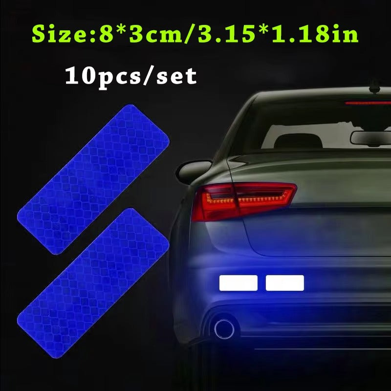 10Pcs Car Reflective Safety Stickers