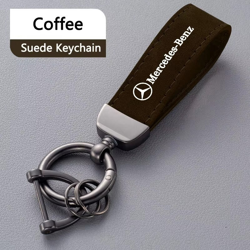 Mercedes Benz Leather Keychain Keyring
