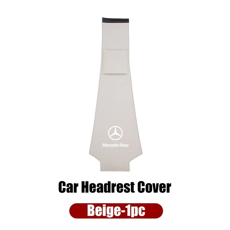 Mercedes Benz Leather Headrest Protective Cover