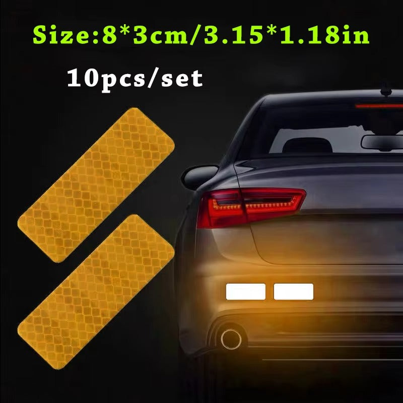 10Pcs Car Reflective Safety Stickers