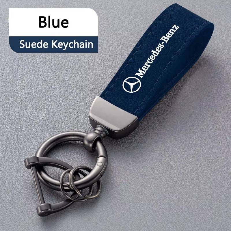 Mercedes Benz Leather Keychain Keyring