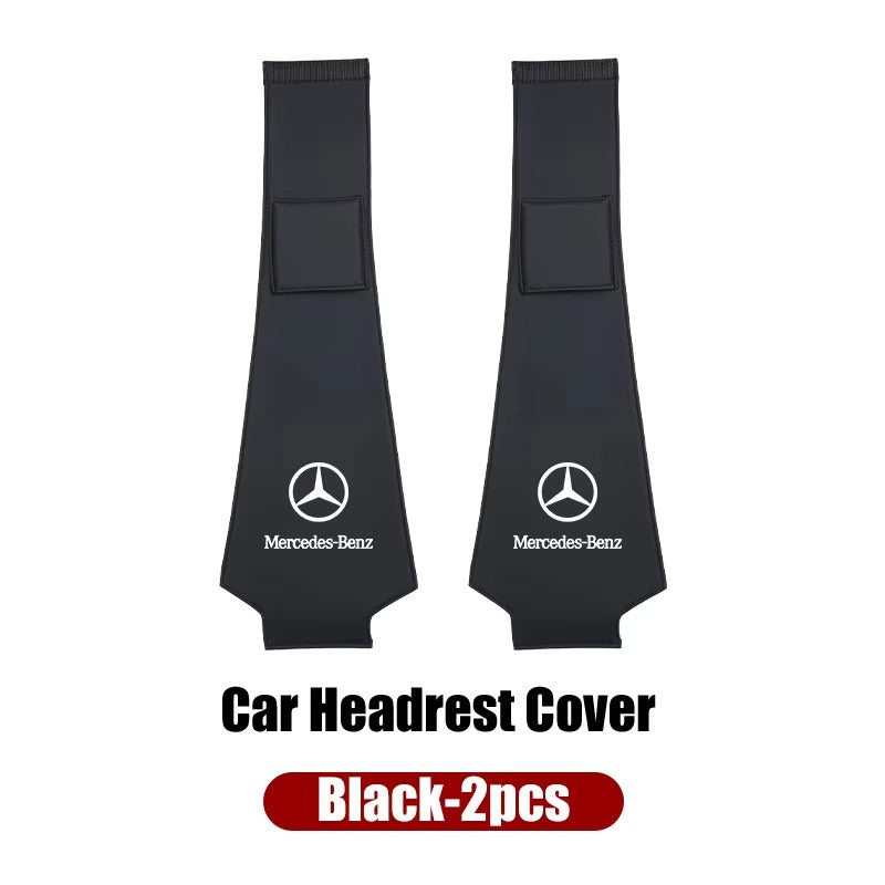 Mercedes Benz Leather Headrest Protective Cover