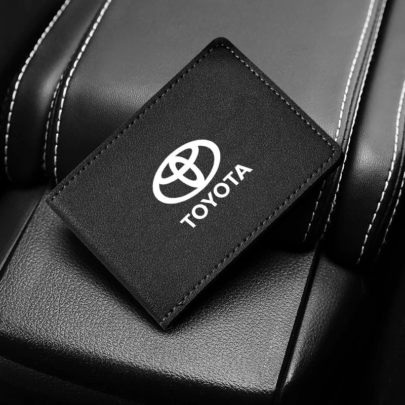 Toyota Suede Car License Holder