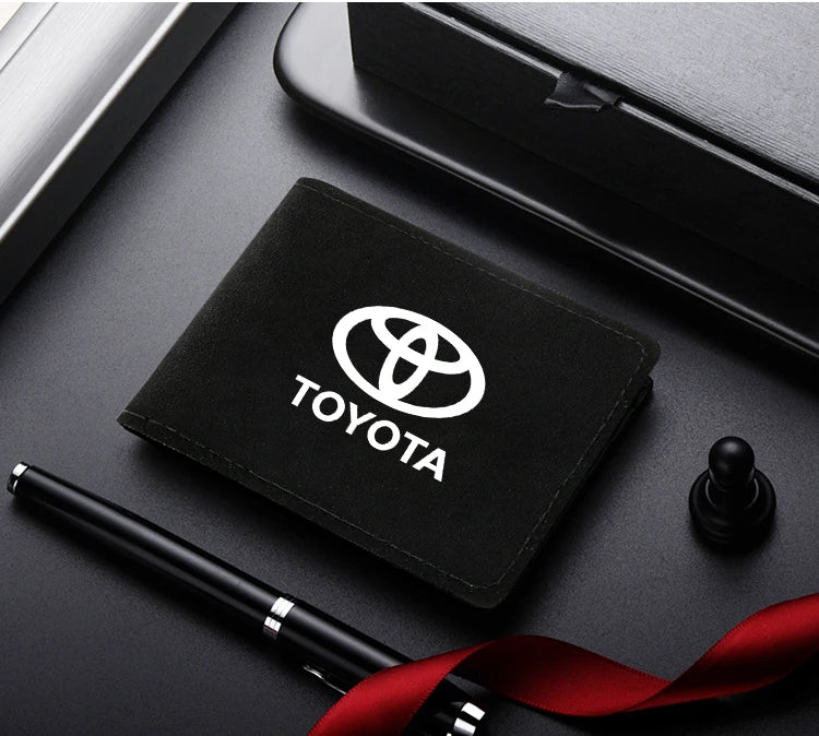 Toyota Suede Car License Holder