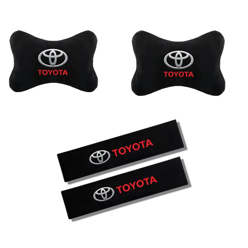 Toyota Car Headrest Pillow + Seatbelt Sleeves