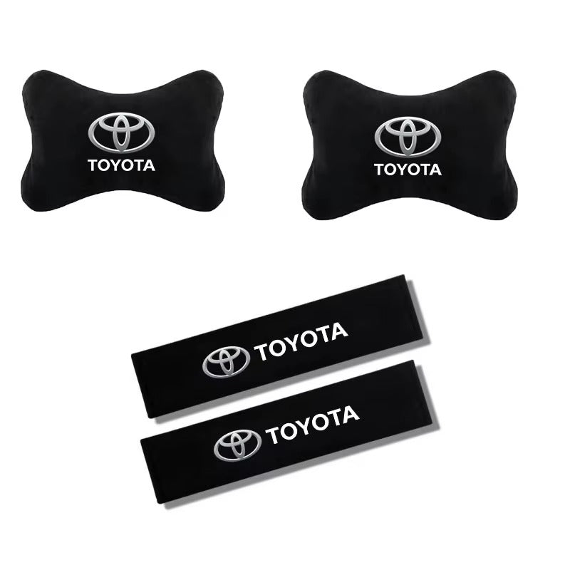 Toyota Car Headrest Pillow + Seatbelt Sleeves