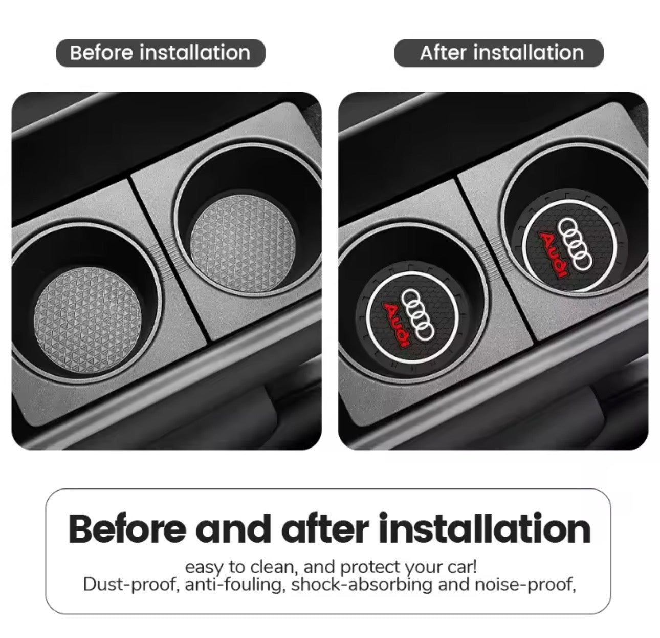 Audi Silicone Cupholder Coaster Set